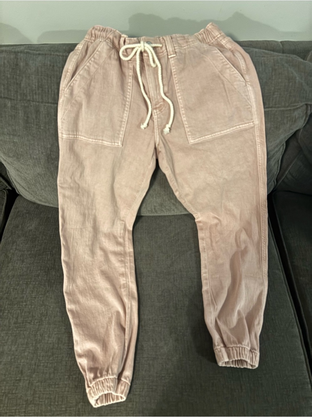 American Eagle Outfitters Light Pink Women's Drawstring Joggers